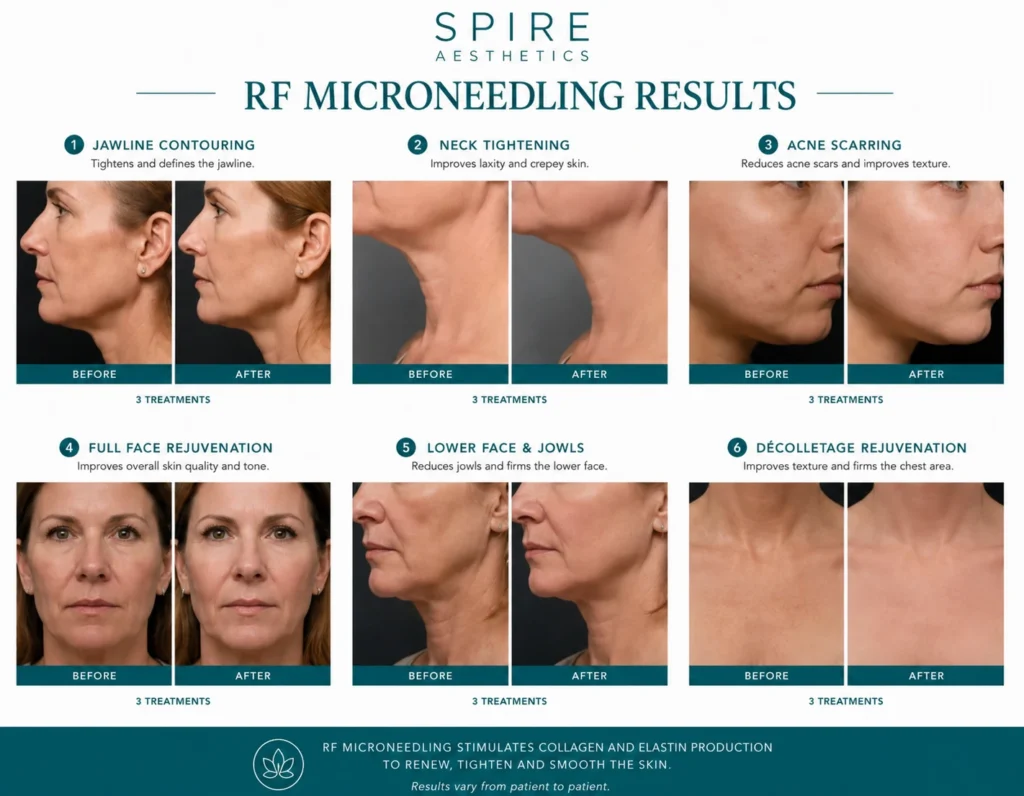 RF Microneedling Skin tightening Melksham results